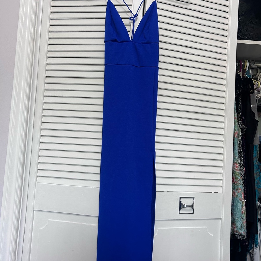SHEIN Royal Blue V-Neck Maxi Dress